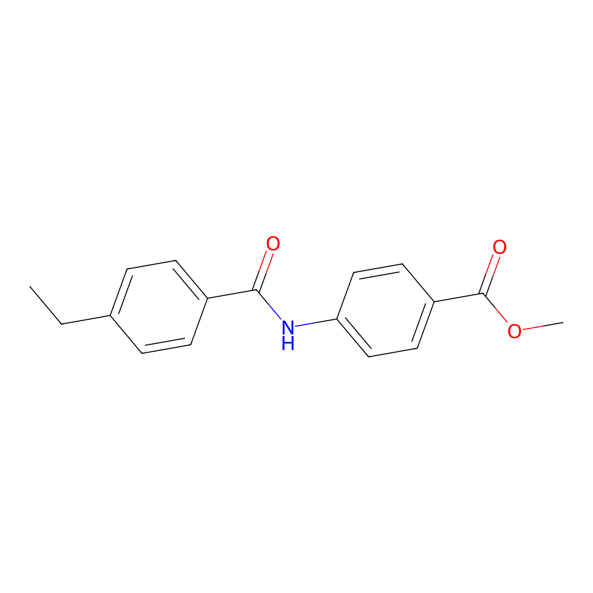Methyl 4-[(4-ethylbenzoyl)amino]benzoate molecular structure, CAS 839697-12-0