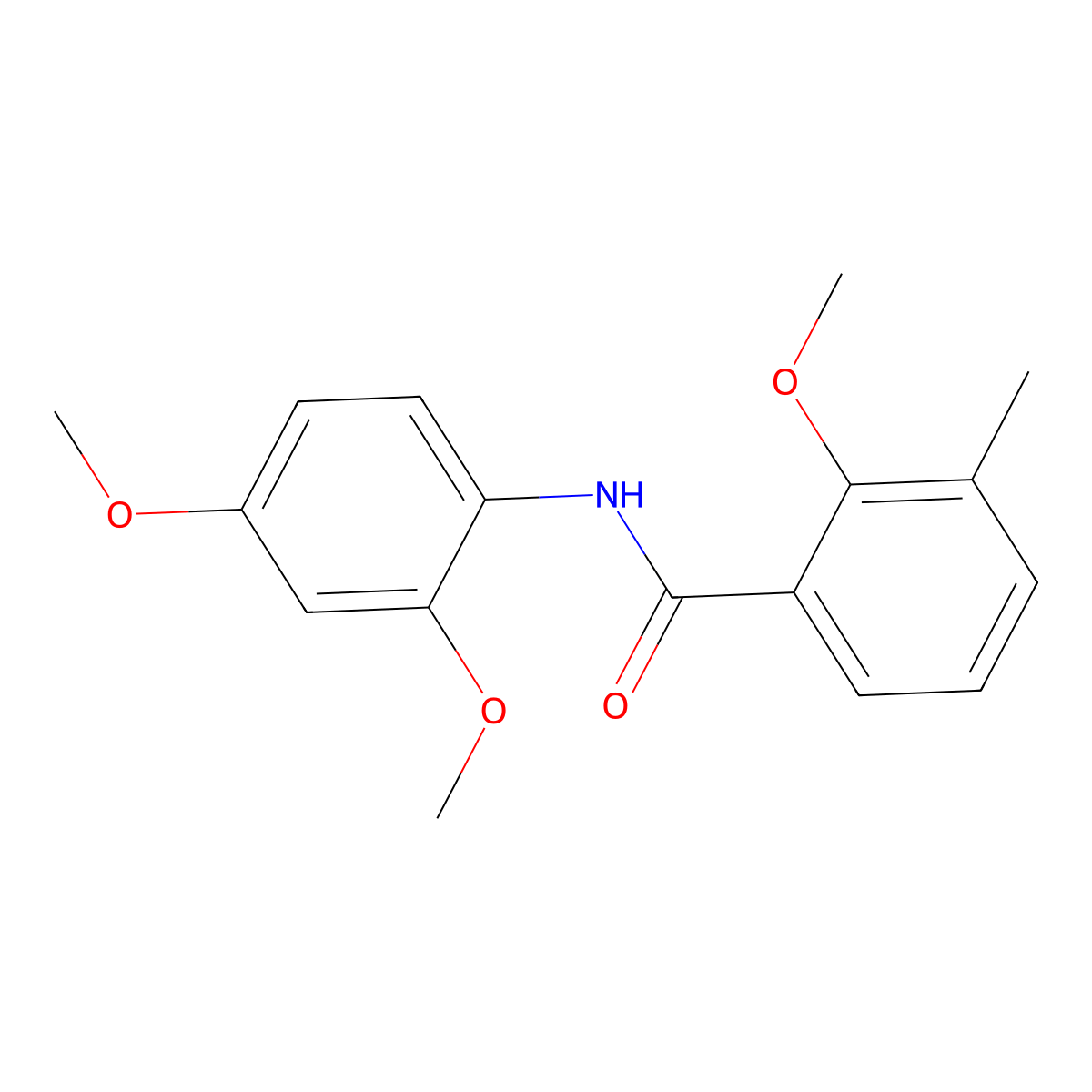 N-(2,4-dimethoxyphenyl)-2-methoxy-3-methylbenzamide molecular structure, CAS 839697-21-1