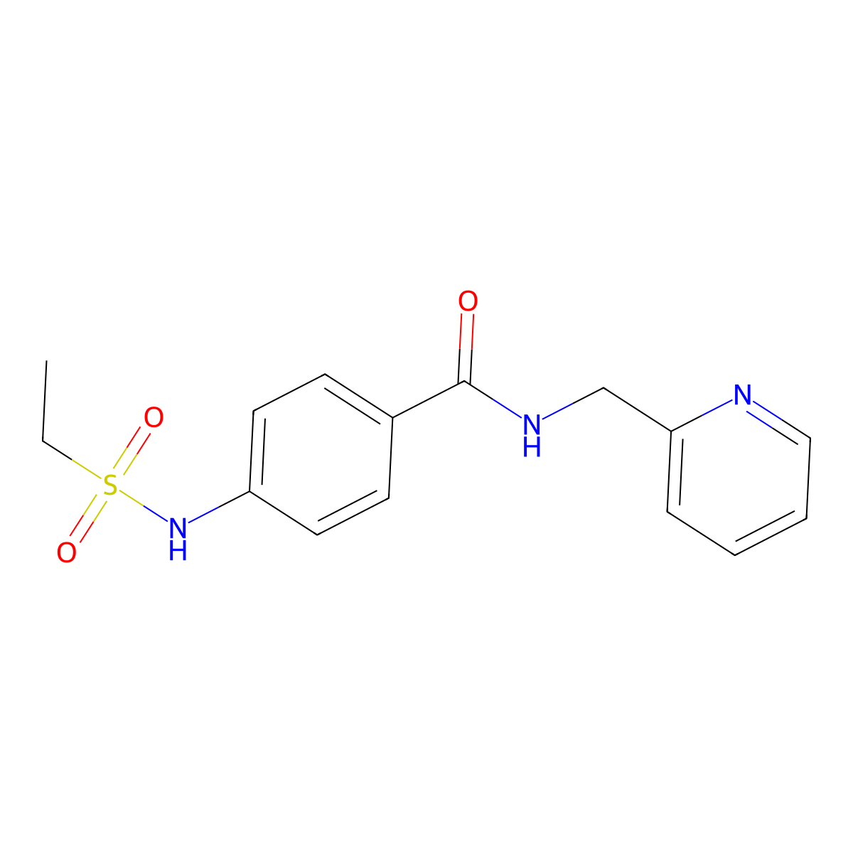 4-(ethylsulfonylamino)-N-(pyridin-2-ylmethyl)benzamide molecular structure, CAS 839697-48-2