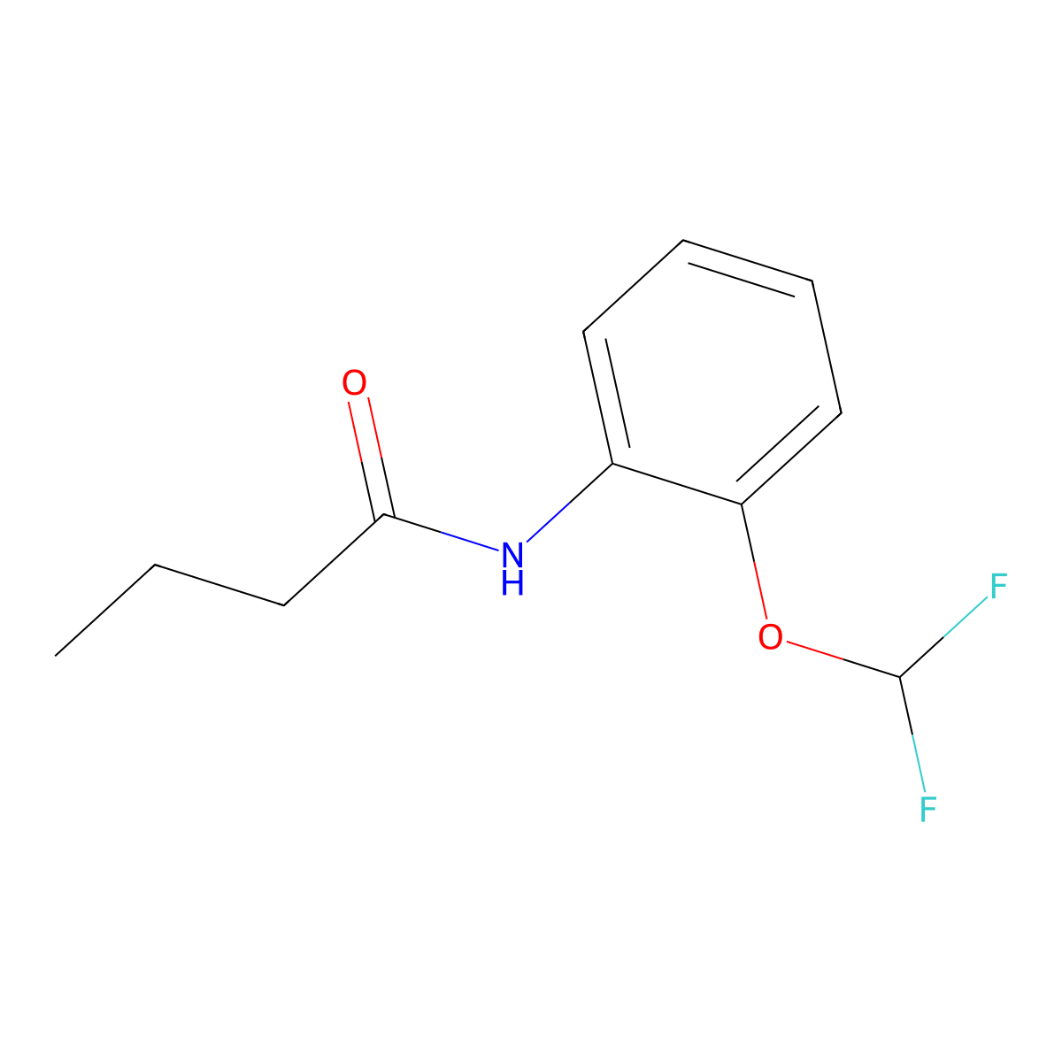 N-[2-(difluoromethoxy)phenyl]butanamide molecular structure, CAS 839697-51-7
