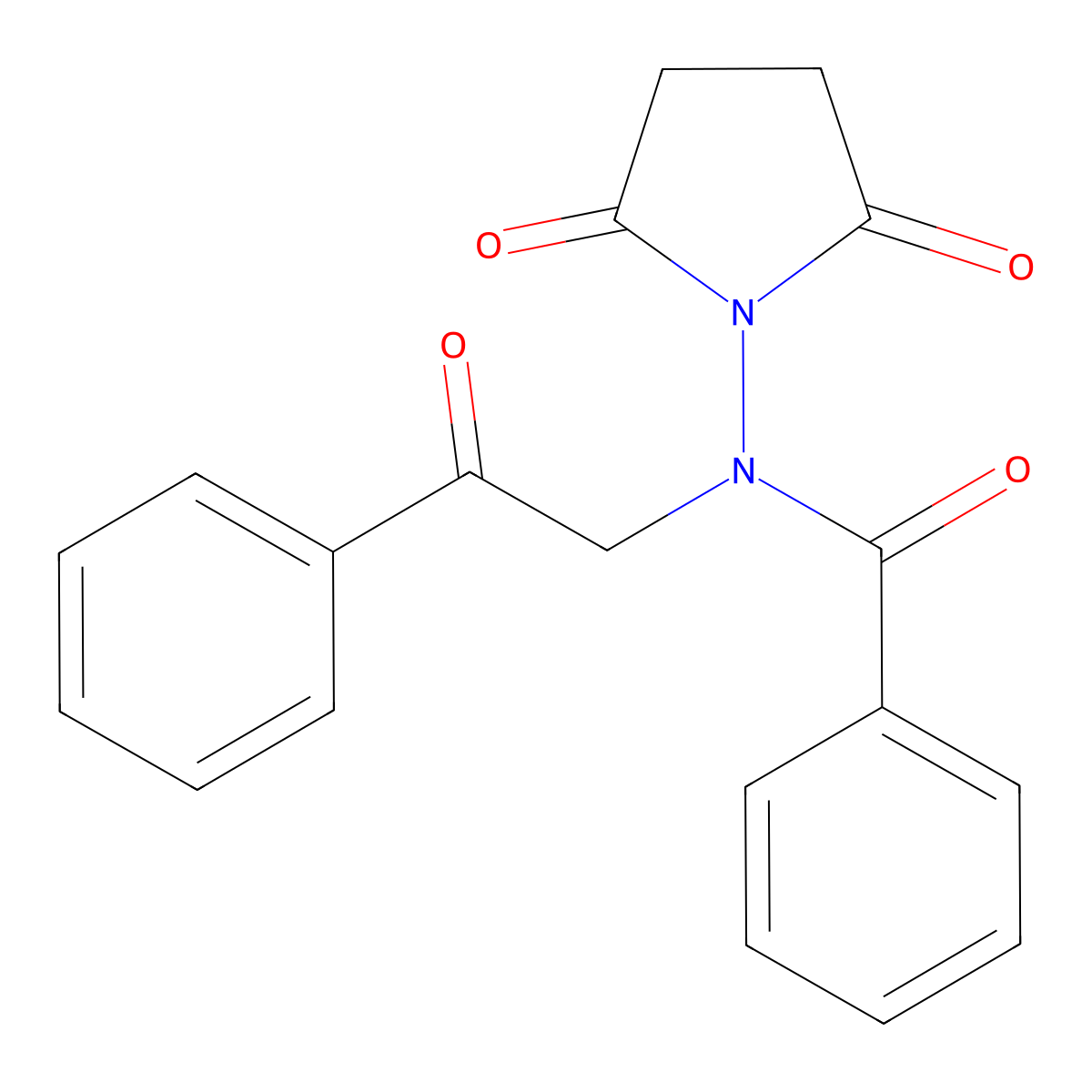 N-(2,5-dioxopyrrolidin-1-yl)-N-phenacylbenzamide molecular structure, CAS 839697-54-0