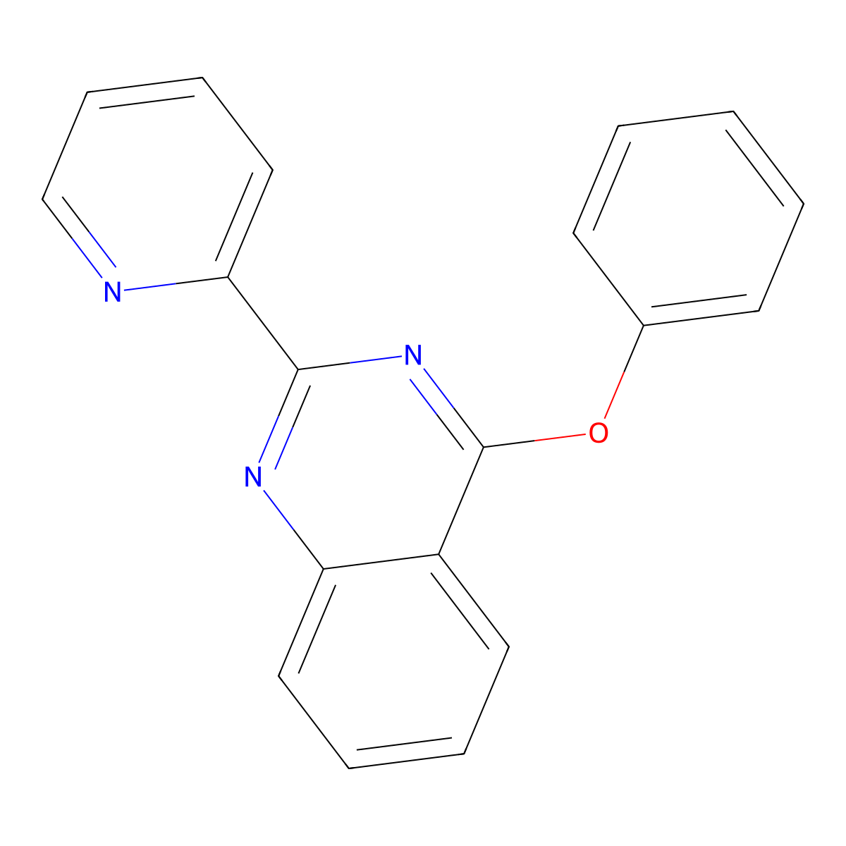 4-Phenoxy-2-pyridin-2-ylquinazoline molecular structure, CAS 839701-05-2