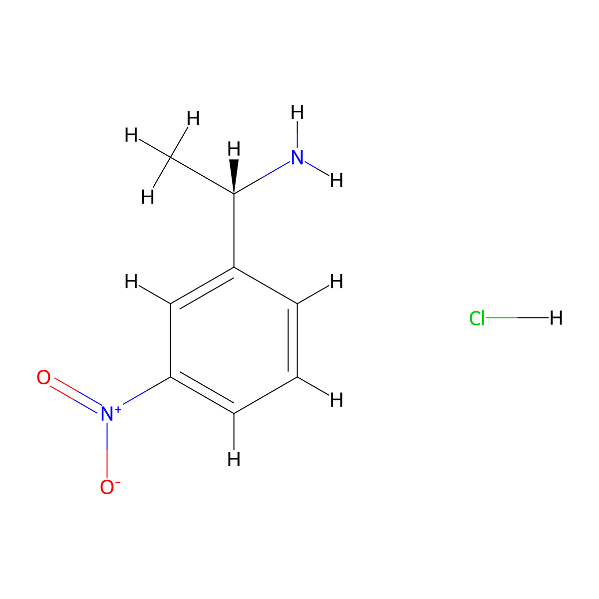(S)-1-(3-nitrophenyl)ethanamine hydrochloride molecular structure, CAS 839709-98-7