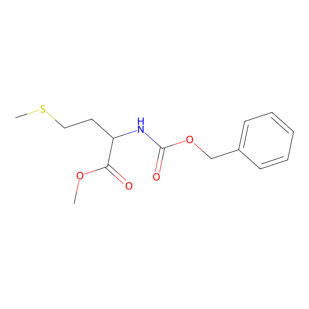 Methyl 2-[[(benzyloxy)carbonyl]amino]-4-(methylthio)butanoate molecular structure, CAS 83972-33-2