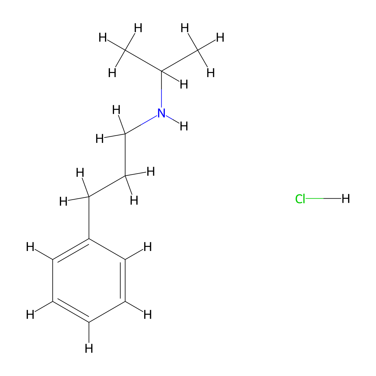 N-Isopropyl-3-phenyl-1-propanamine hydrochloride molecular structure, CAS 83979-37-7