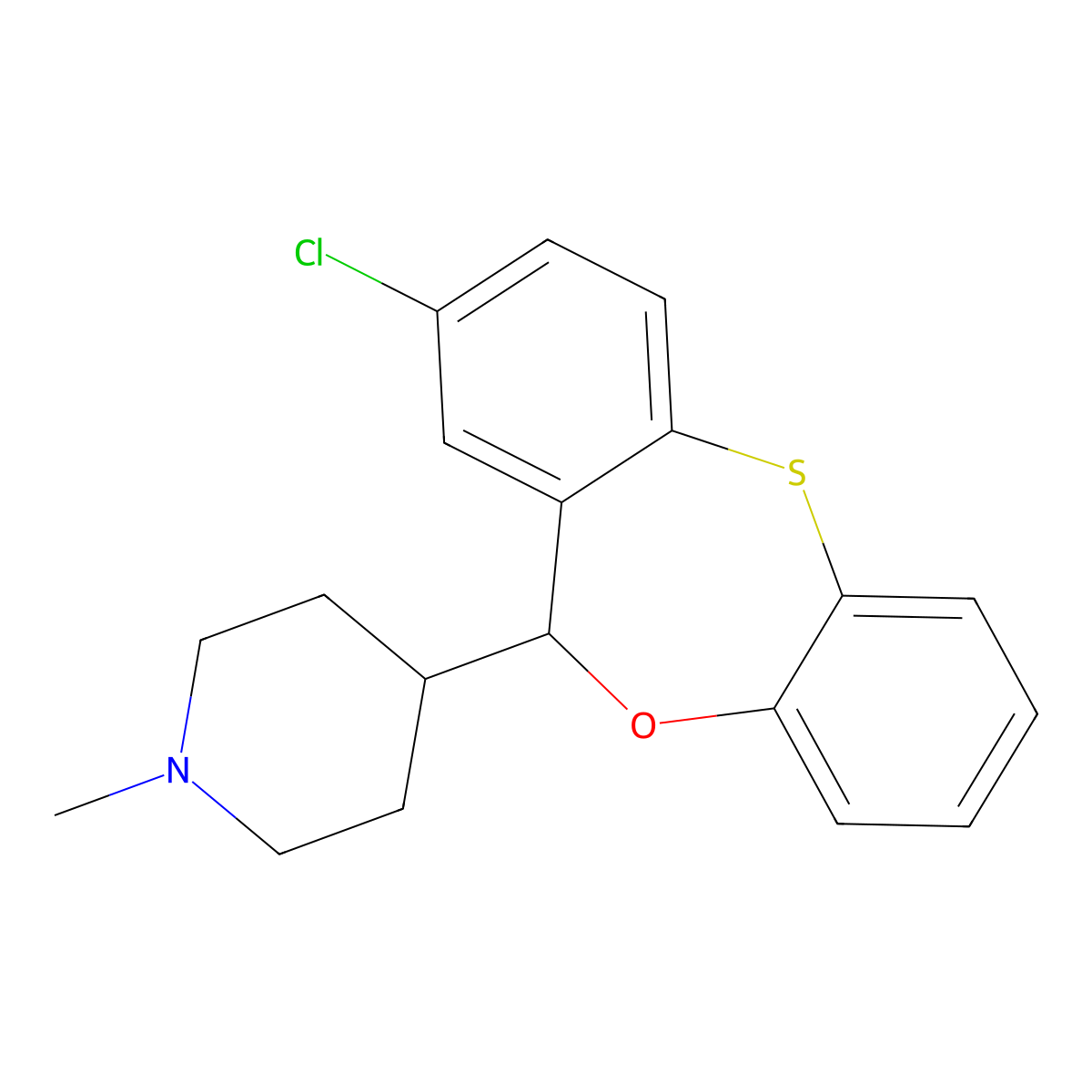Cloxathiepin molecular structure, CAS 83986-02-1