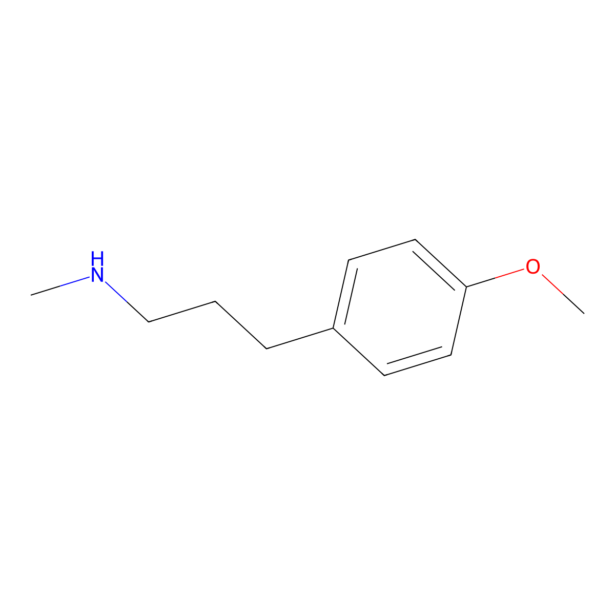 (3-(4-Methoxyphenyl)propyl)(methyl)amine molecular structure, CAS 83986-67-8