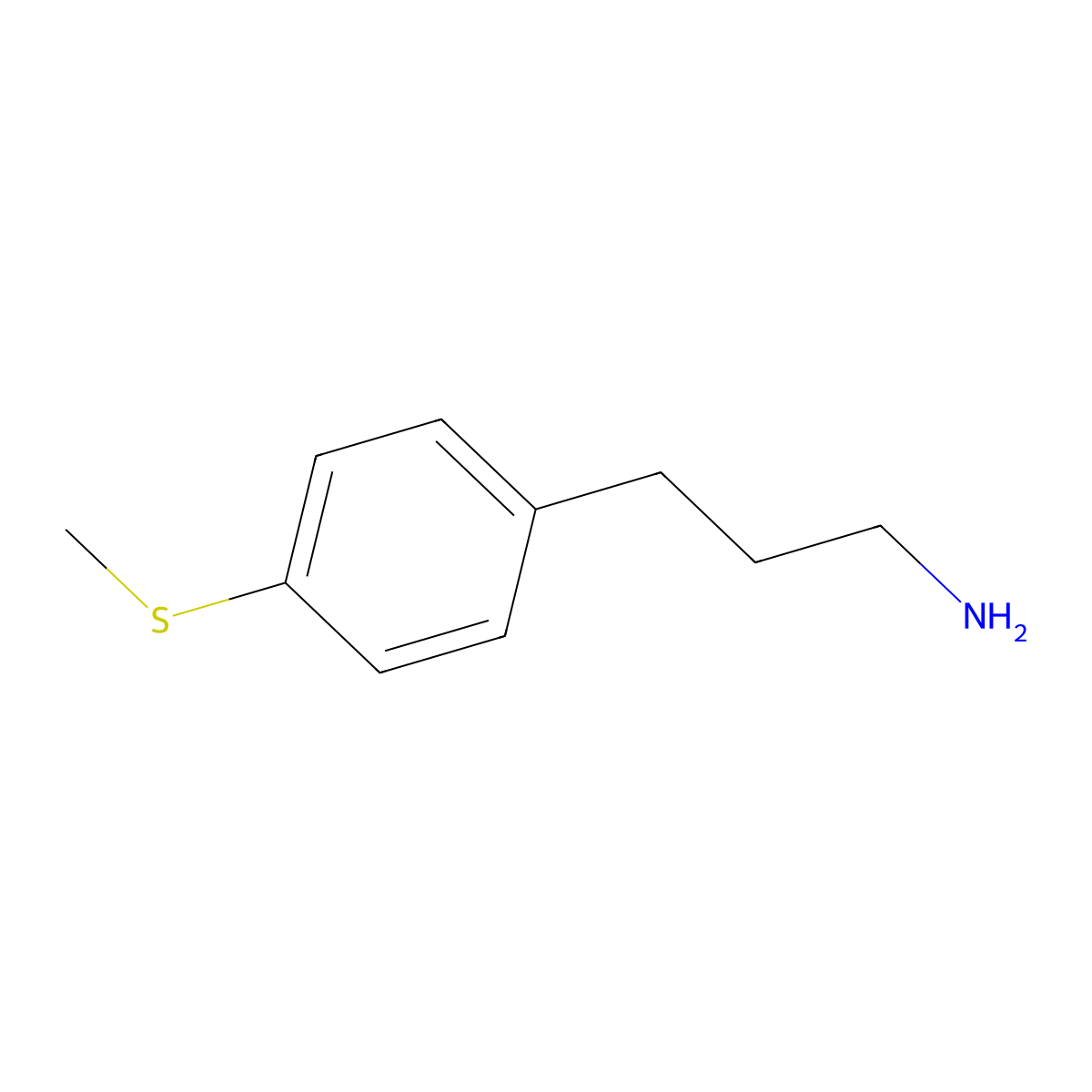 3-[4-(Methylsulfanyl)phenyl]propan-1-amine molecular structure, CAS 83987-53-5