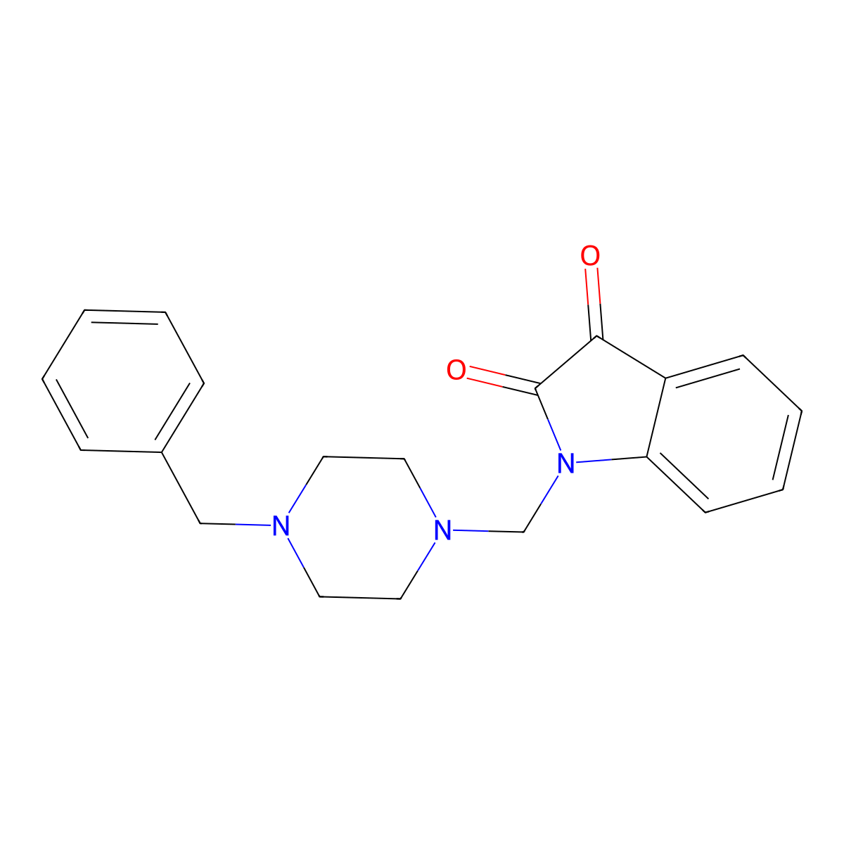 1-[(4-Benzylpiperazin-1-yl)methyl]indole-2,3-dione molecular structure, CAS 83991-57-5