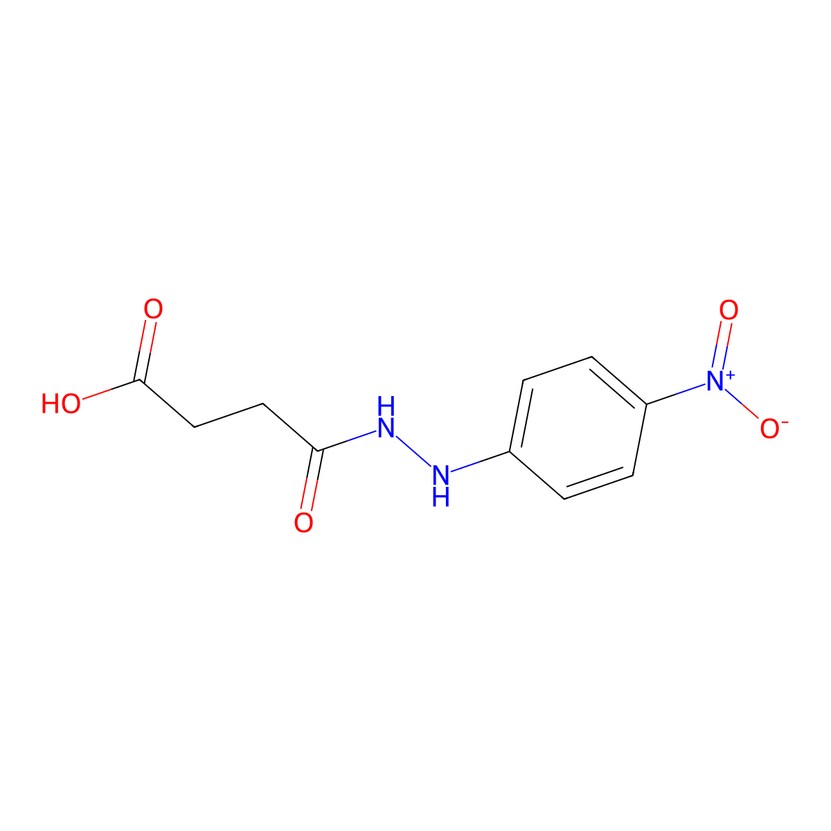 4-[2-(4-Nitrophenyl)hydrazino]-4-oxobutanoic acid molecular structure, CAS 83993-30-0