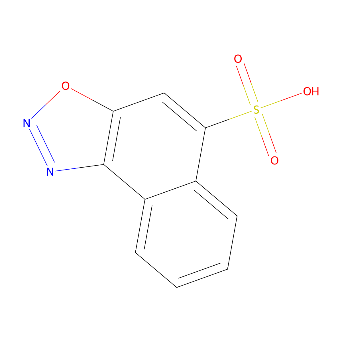 Naphth(1,2-d)(1,2,3)oxadiazole-5-sulfonic acid molecular structure, CAS 84-23-1