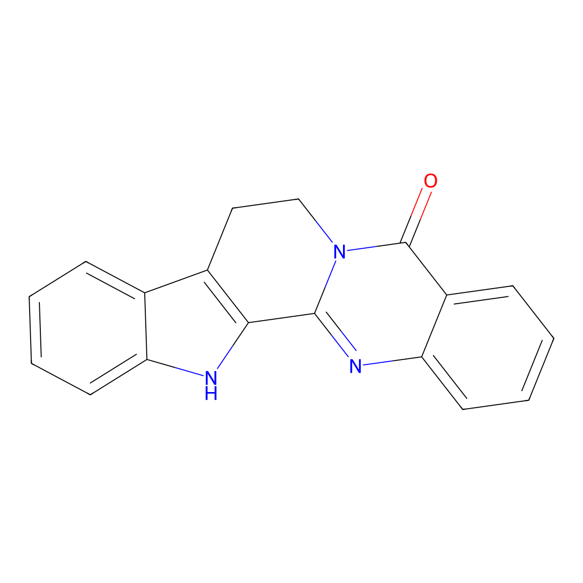 Rutaecarpine molecular structure, CAS 84-26-4