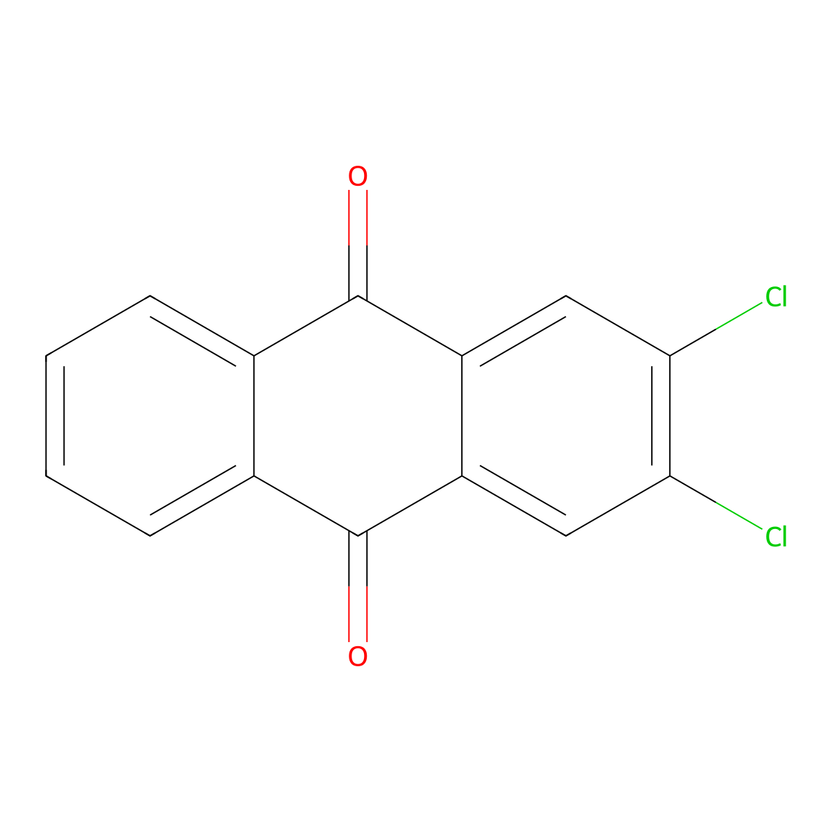 2,3-Dichloroanthraquinone molecular structure, CAS 84-45-7