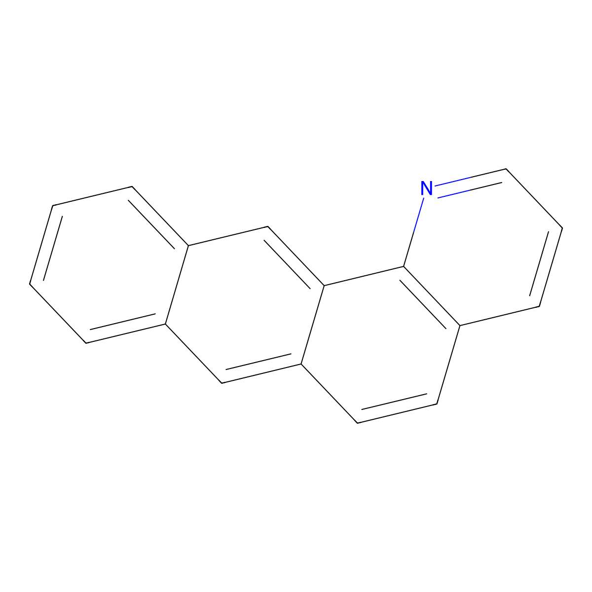 Naphtho[2,3-h]quinoline molecular structure, CAS 84-56-0