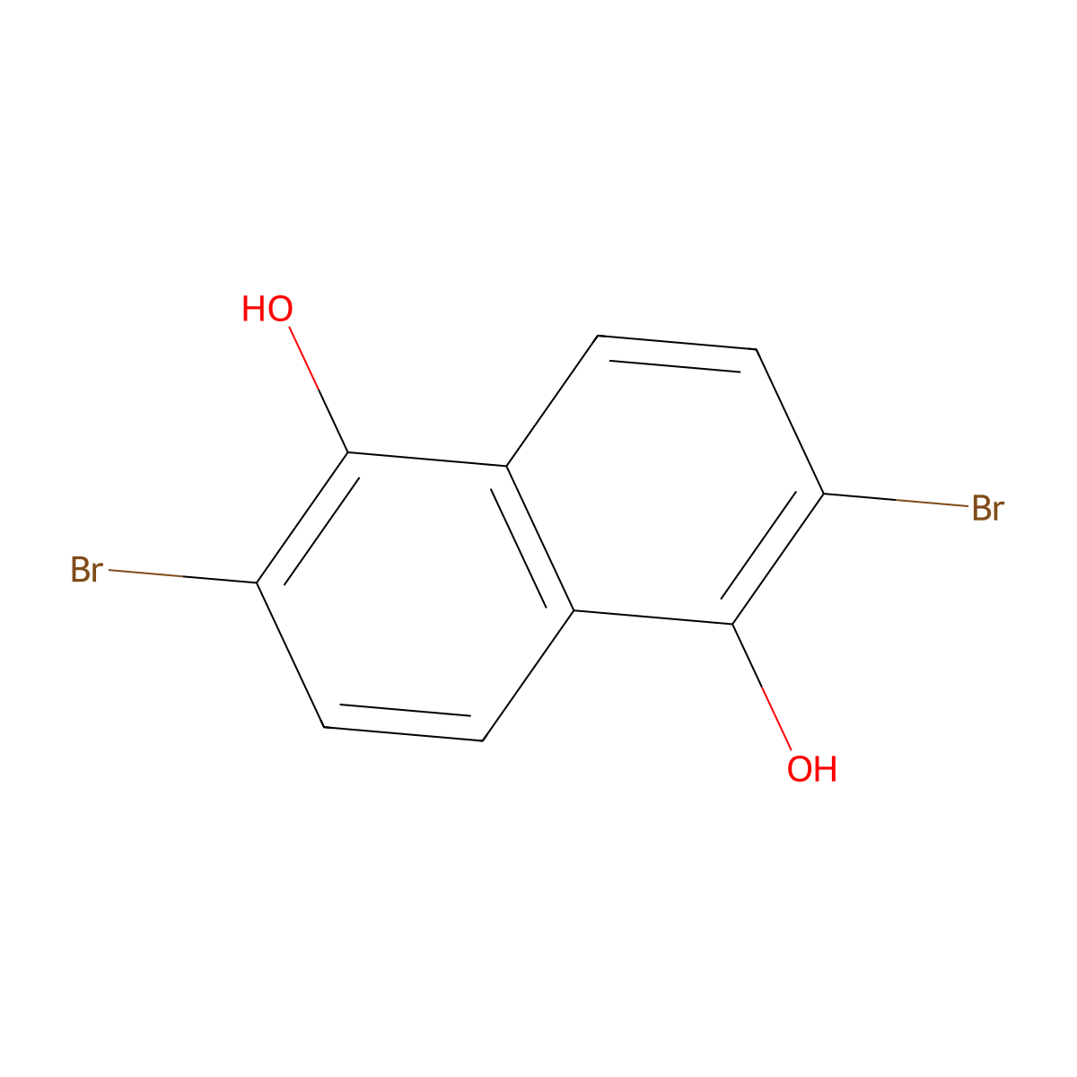 2,6-Dibromo-1,5-naphthalenediol molecular structure, CAS 84-59-3
