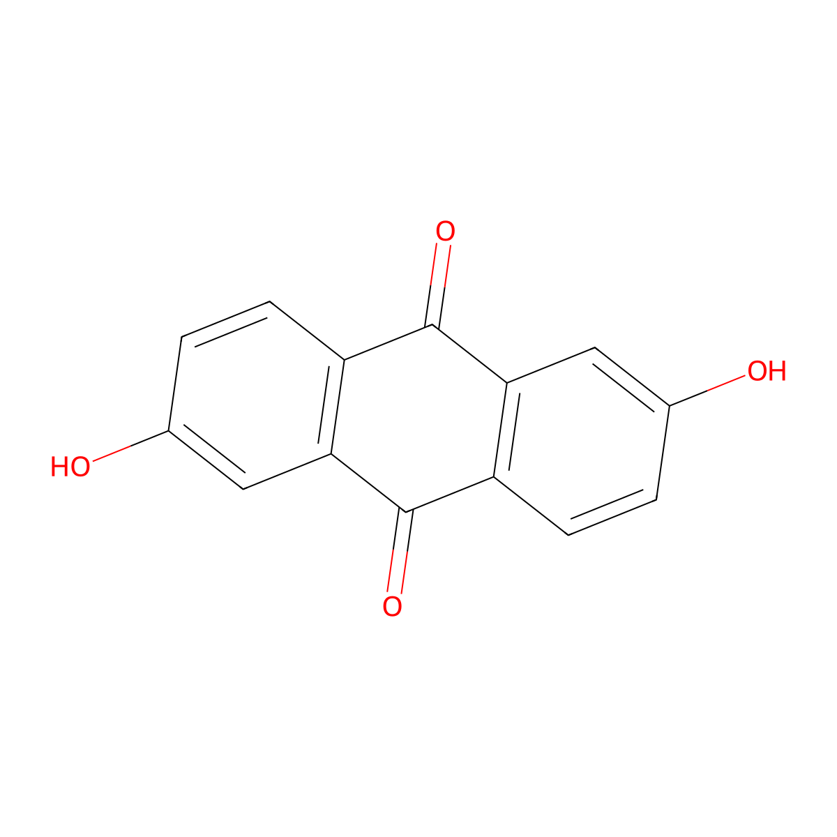 2,6-Dihydroxyanthraquinone molecular structure, CAS 84-60-6