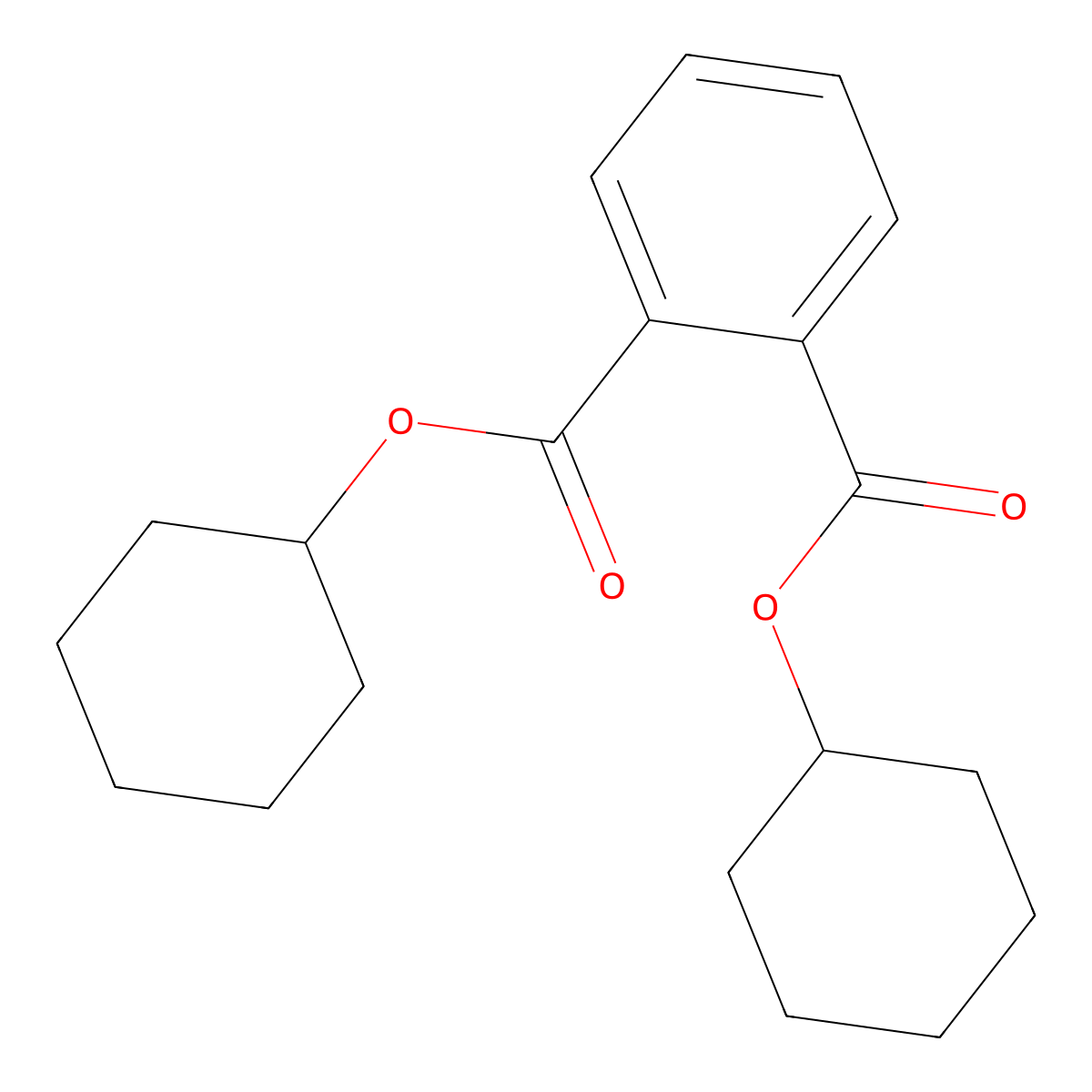 Dicyclohexyl phthalate molecular structure, CAS 84-61-7