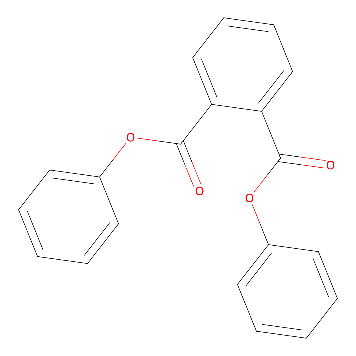 Diphenyl phthalate molecular structure, CAS 84-62-8