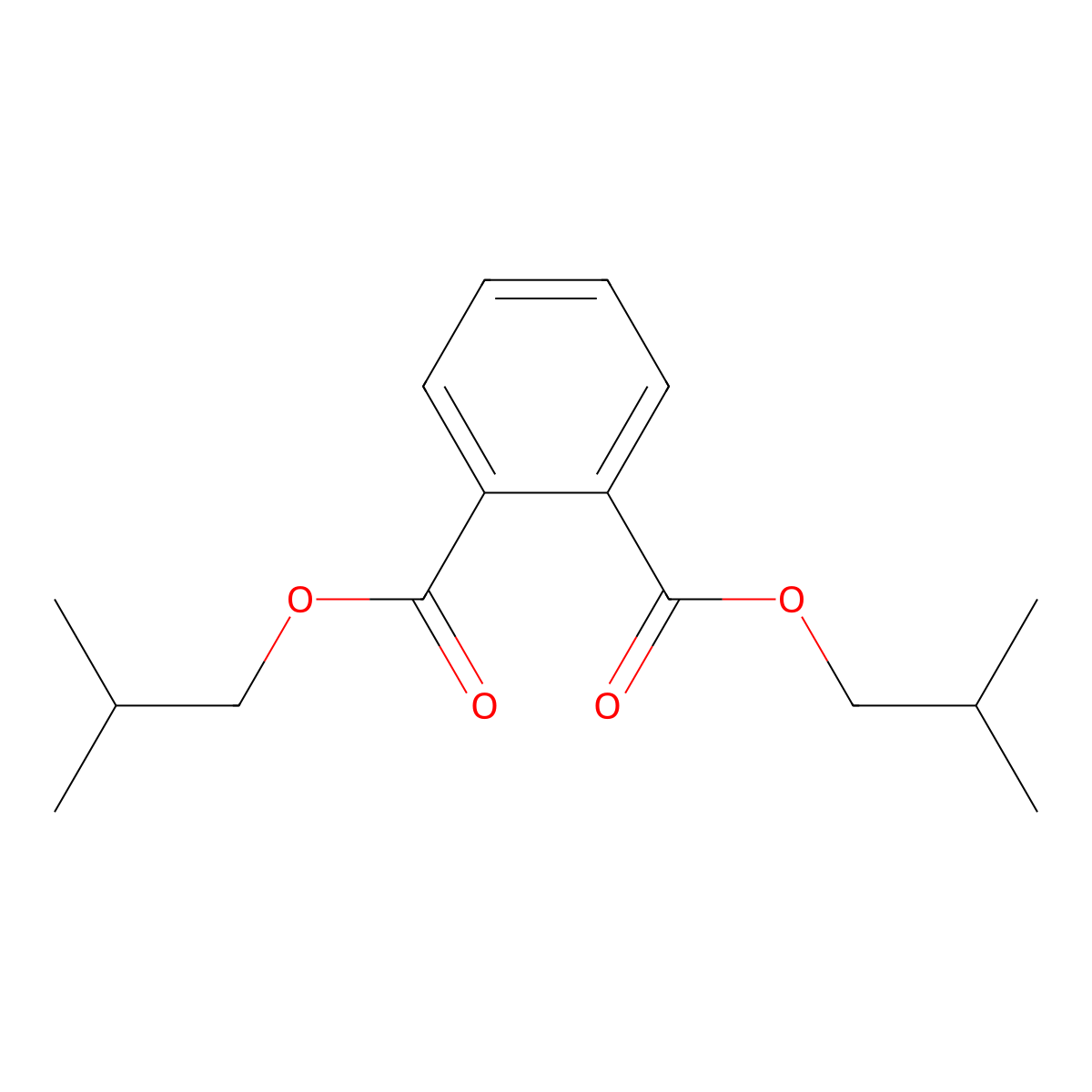 Diisobutyl phthalate molecular structure, CAS 84-69-5