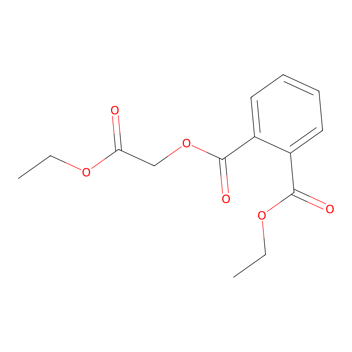Ethyl phthalyl ethyl glycolate molecular structure, CAS 84-72-0