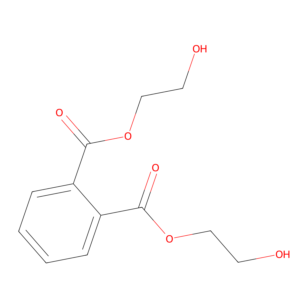 Bis(2-hydroxyethyl) phthalate molecular structure, CAS 84-73-1