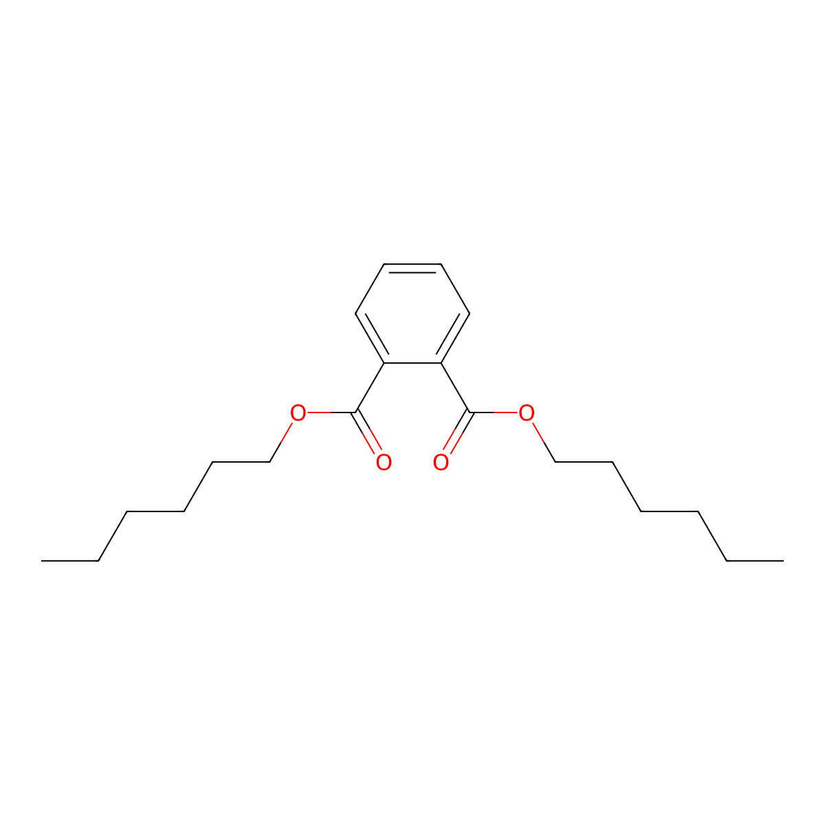 Dihexyl phthalate molecular structure, CAS 84-75-3