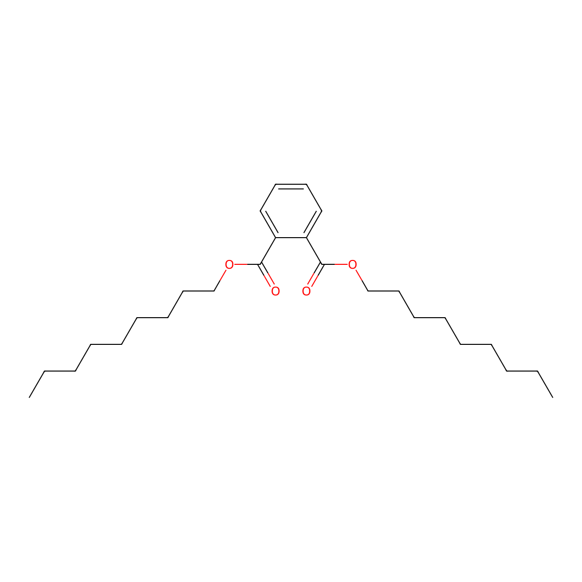 Dinonyl phthalate molecular structure, CAS 84-76-4