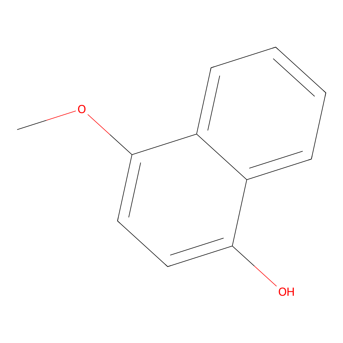 4-Methoxy-1-naphthol molecular structure, CAS 84-85-5