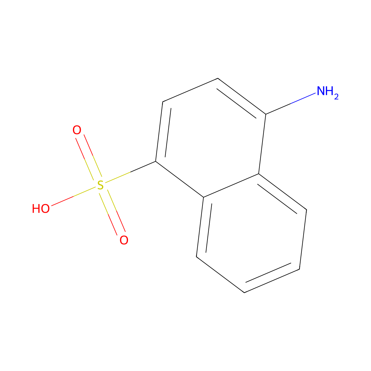 4-Amino-1-naphthalenesulfonic acid molecular structure, CAS 84-86-6