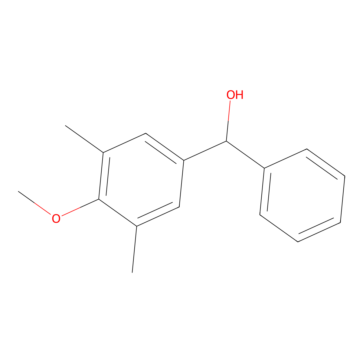 (4-Methoxy-3,5-dimethylphenyl)(phenyl)methanol molecular structure, CAS 840-43-7
