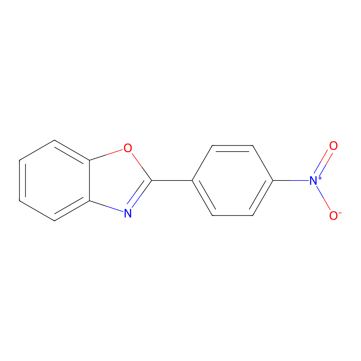 Benzoxazole, 2-(4-nitrophenyl)- molecular structure, CAS 840-58-4