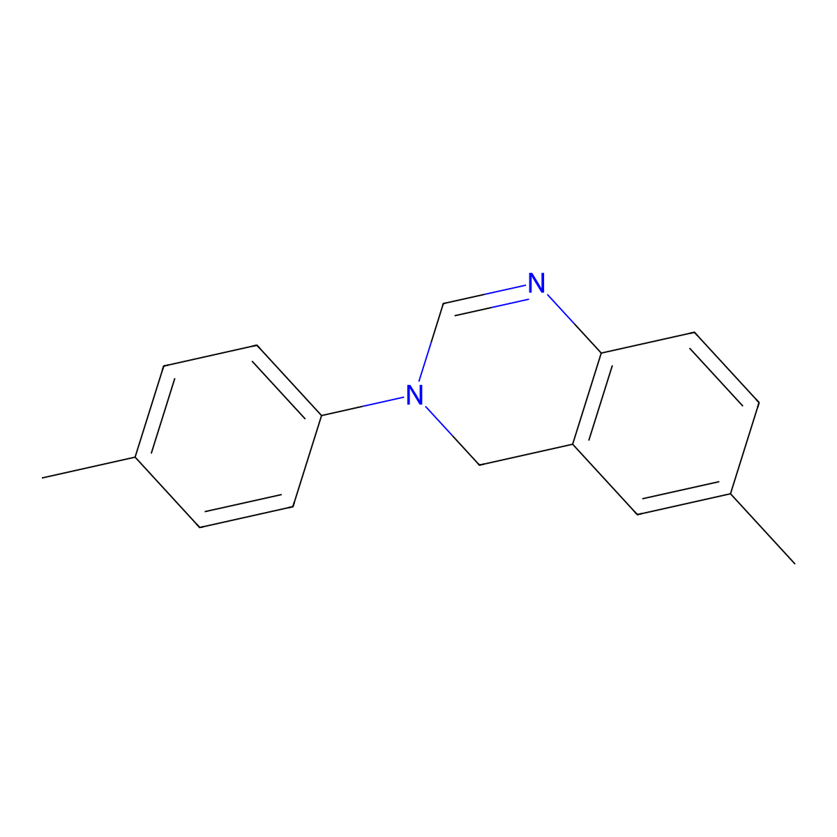 6-Methyl-3-(p-tolyl)-3,4-dihydroquinazoline molecular structure, CAS 840-59-5