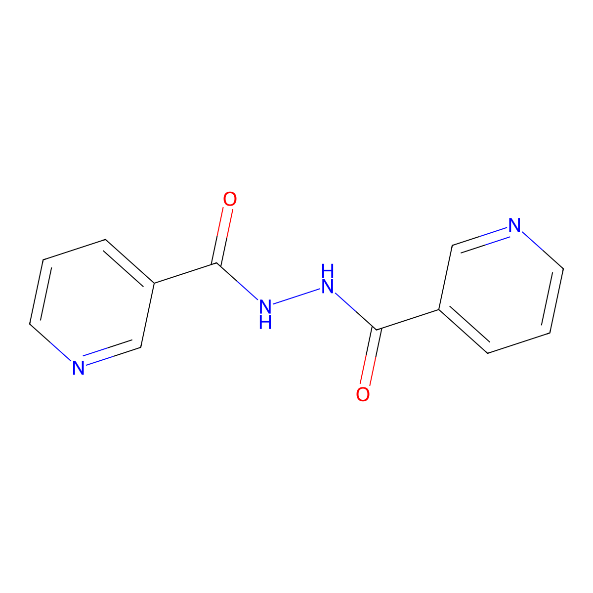 N'-(Pyridine-3-carbonyl)pyridine-3-carbohydrazide molecular structure, CAS 840-78-8