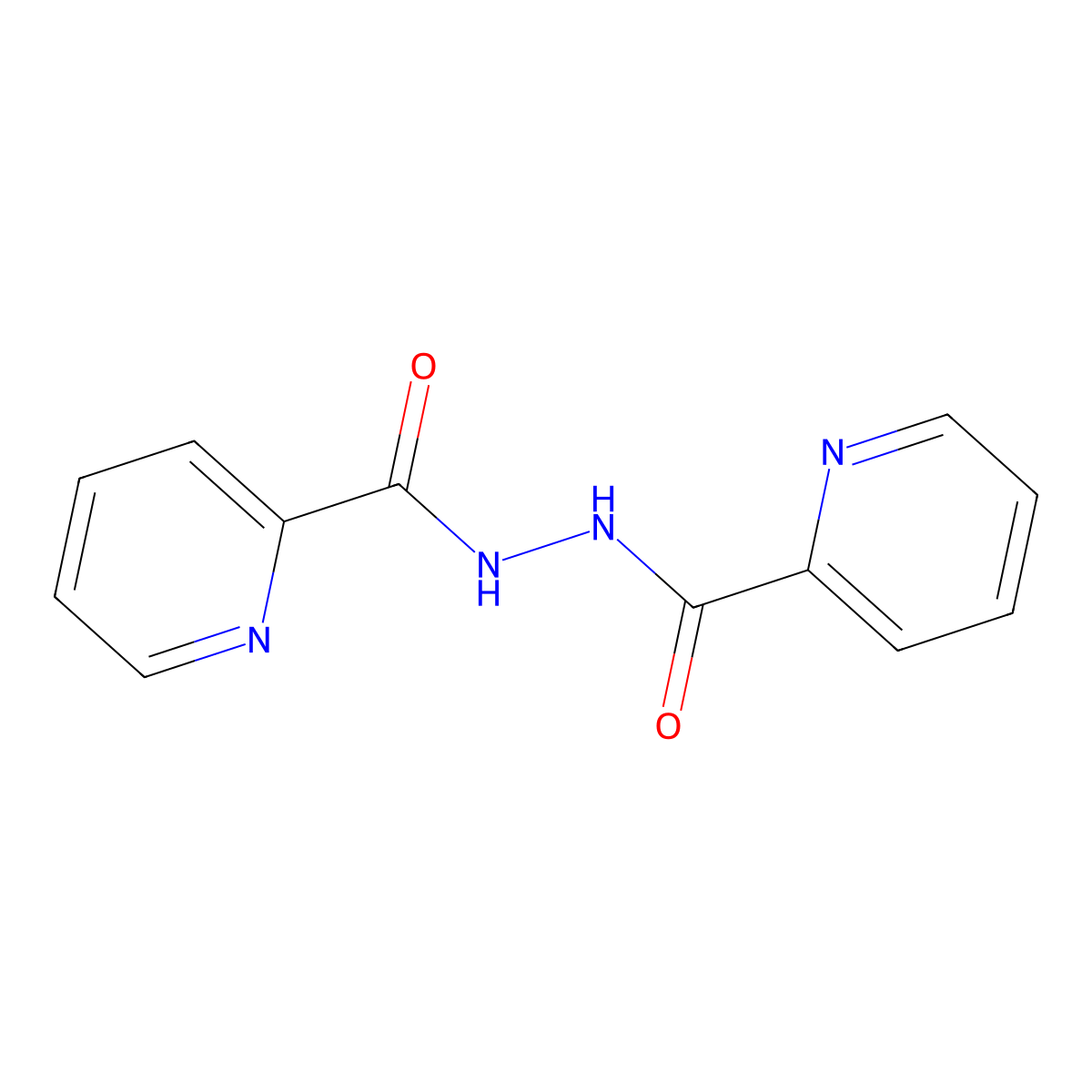 N'-(pyridine-2-carbonyl)pyridine-2-carbohydrazide molecular structure, CAS 840-79-9
