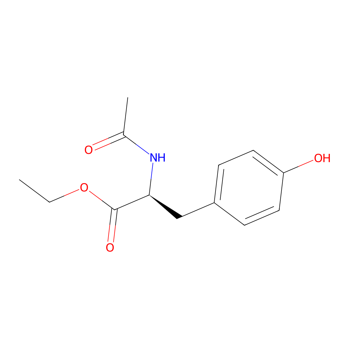 N-Acetyl-L-tyrosine ethyl ester molecular structure, CAS 840-97-1