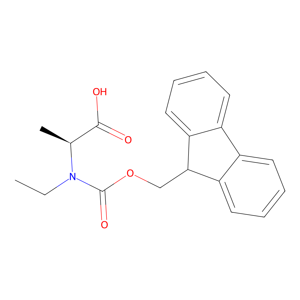 N-Fmoc-N-ethyl-L-alanine molecular structure, CAS 84000-09-9