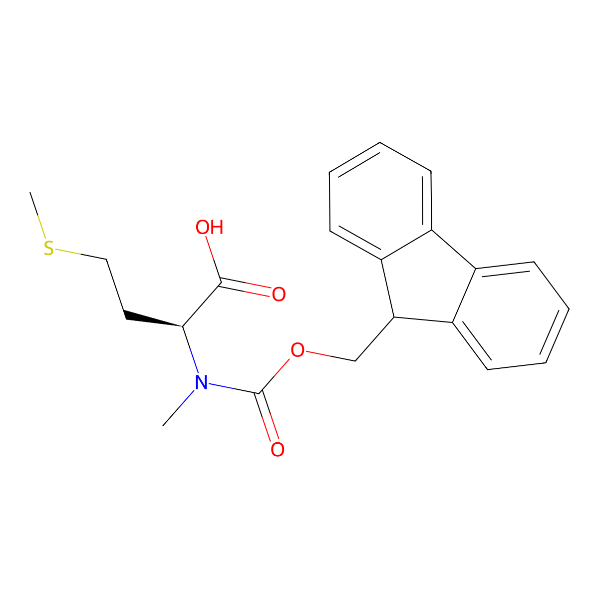 Fmoc-N-Me-L-Met-OH molecular structure, CAS 84000-12-4