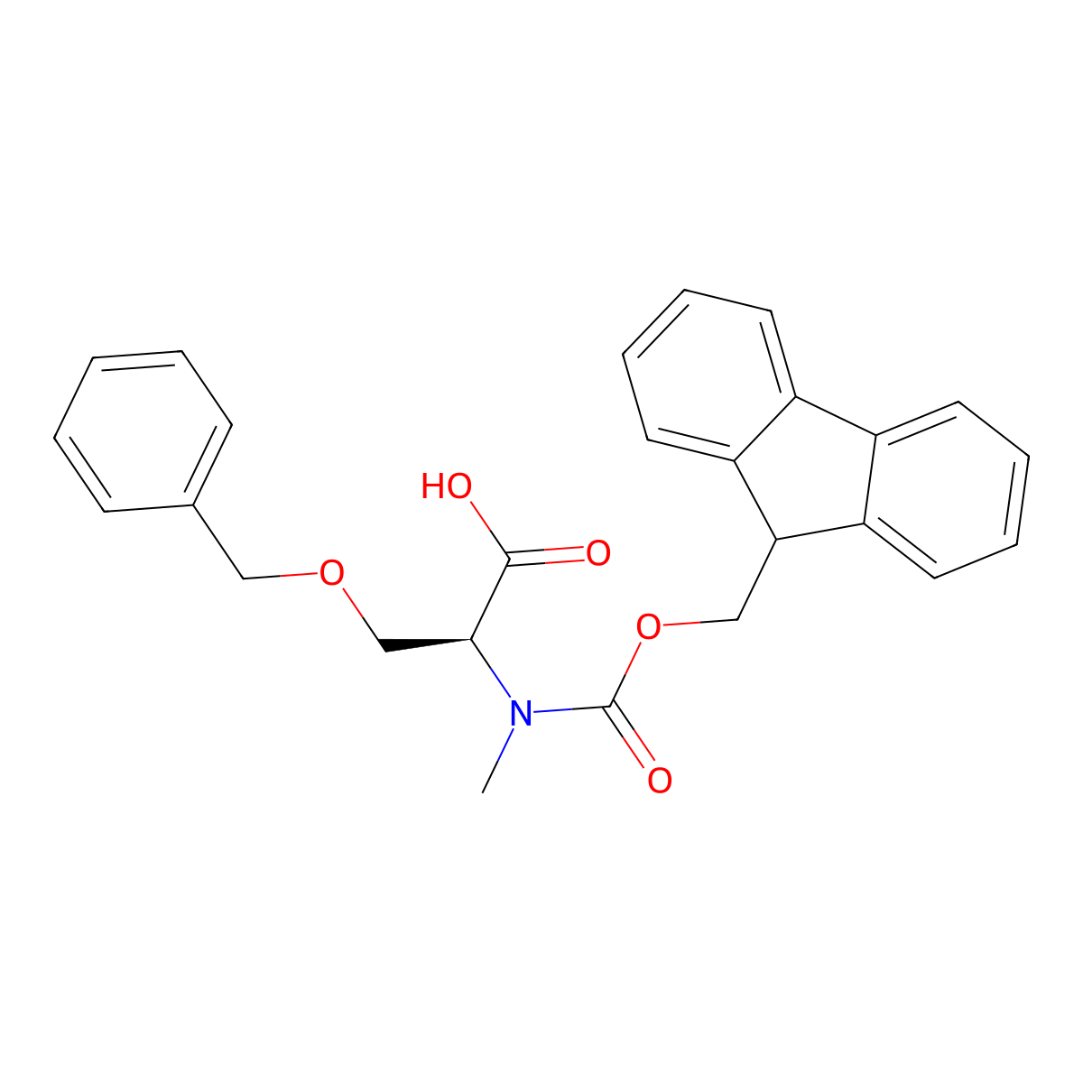 Fmoc-MeSer(Bzl)-OH molecular structure, CAS 84000-14-6