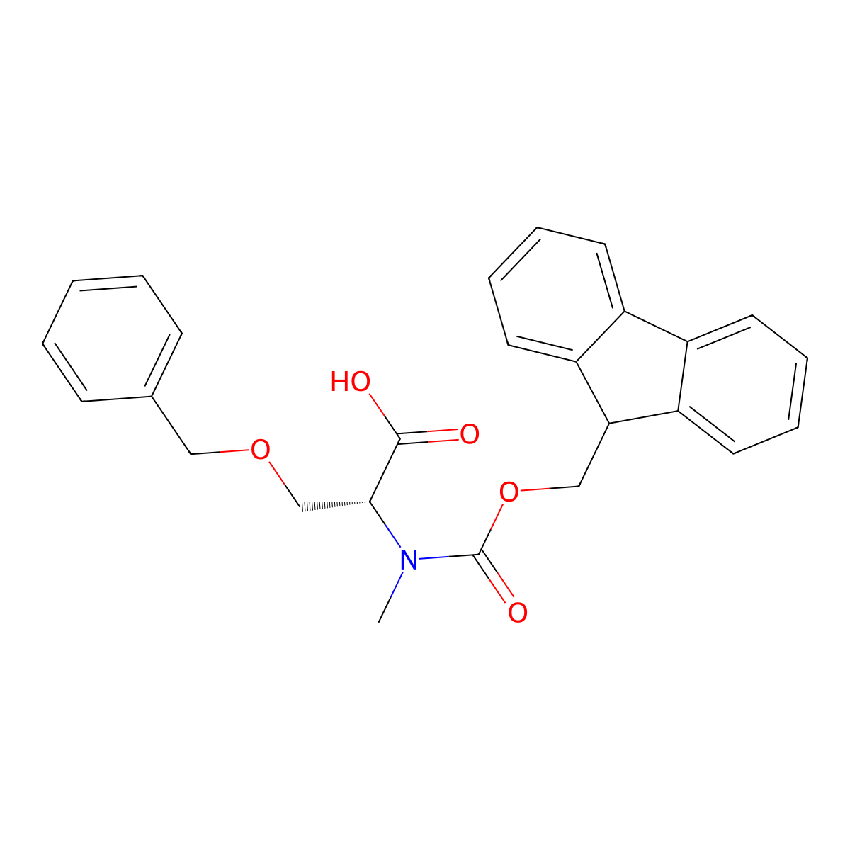 N-Fmoc-N-methyl-O-benzyl-D-serine molecular structure, CAS 84000-15-7