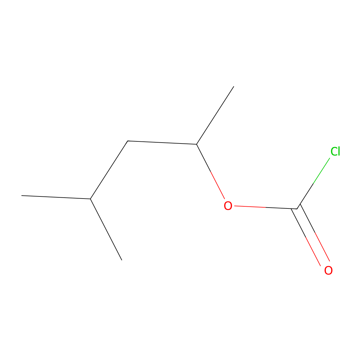 1,3-Dimethylbutyl chloroformate molecular structure, CAS 84000-72-6