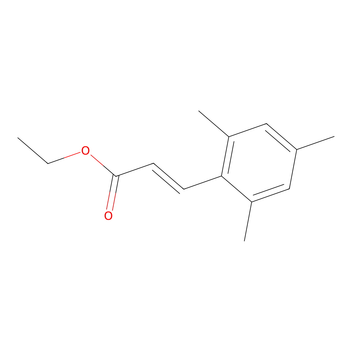 Ethyl (2E)-3-(2,4,6-trimethylphenyl)-2-propenoate molecular structure, CAS 84001-90-1