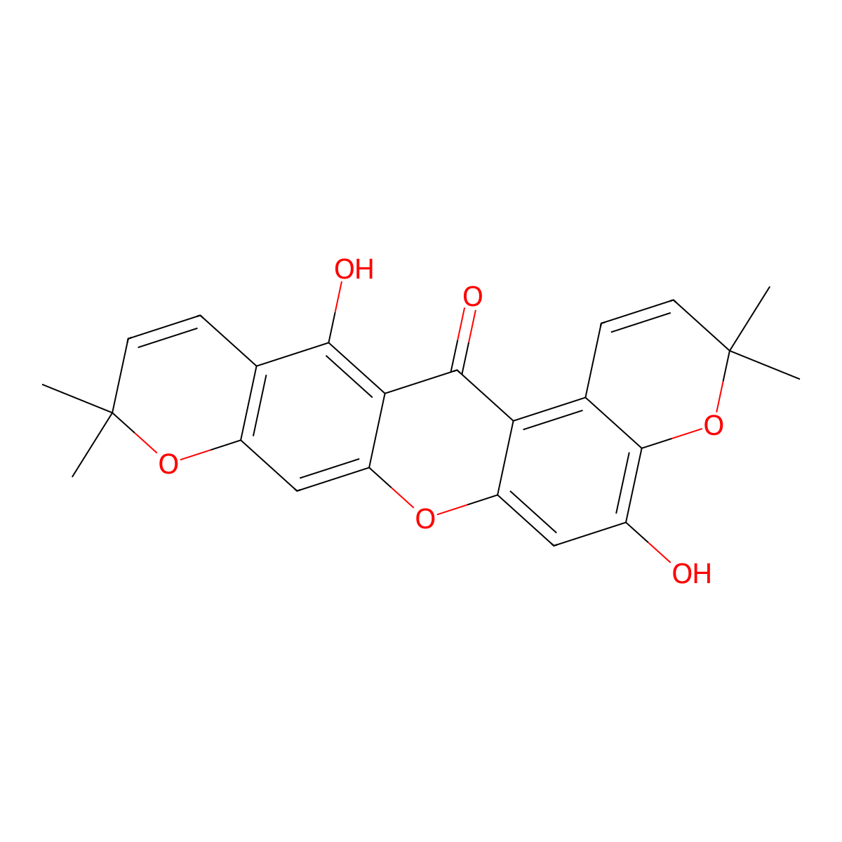 Brasilixanthone B molecular structure, CAS 84002-57-3