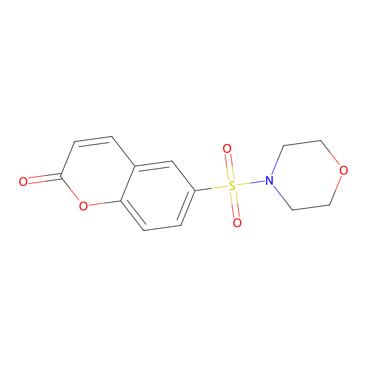 6-(morpholine-4-sulfonyl)-2H-chromen-2-one molecular structure, CAS 84015-83-8