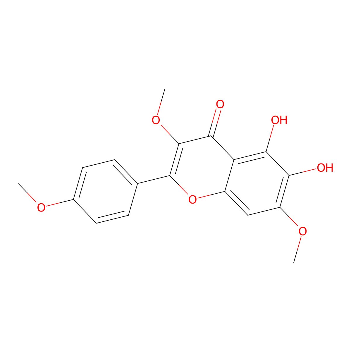 6-Hydroxykaempferol 3,7,4'-trimethyl ether molecular structure, CAS 84019-17-0