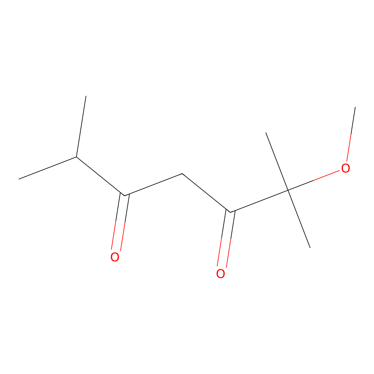 2-Methoxy-2,6-dimethylheptane-3,5-dione molecular structure, CAS 84022-48-0