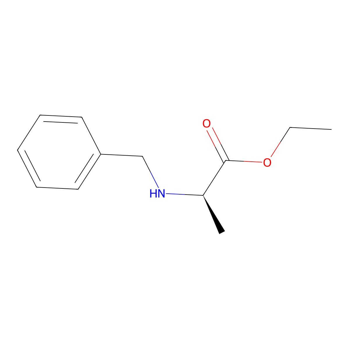 ethyl (2R)-2-(benzylamino)propanoate molecular structure, CAS 84028-95-5