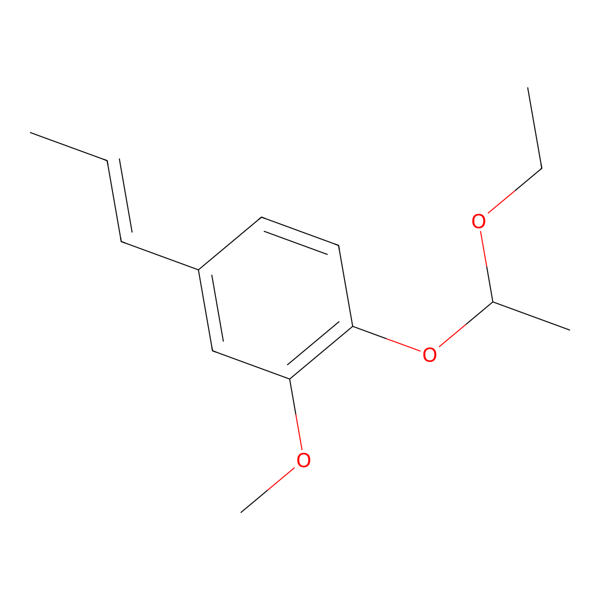 2-(1-Ethoxyethoxy)-5-(1-propenyl)anisole molecular structure, CAS 84029-92-5