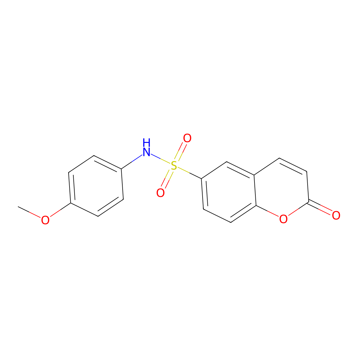 N-(4-methoxyphenyl)-2-oxo-2H-chromene-6-sulfonamide molecular structure, CAS 84031-68-5