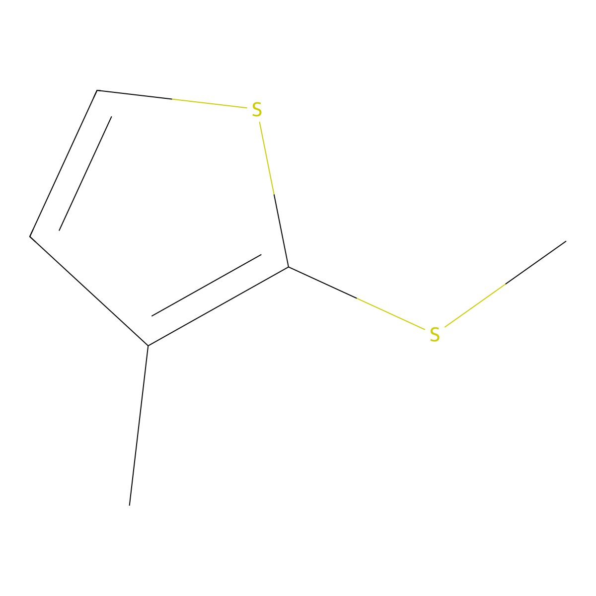 3-Methyl-2-thienyl methyl sulfide molecular structure, CAS 84034-27-5