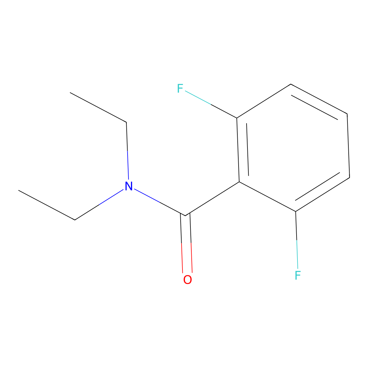 Benzamide, N,N-diethyl-2,6-difluoro- molecular structure, CAS 84044-78-0